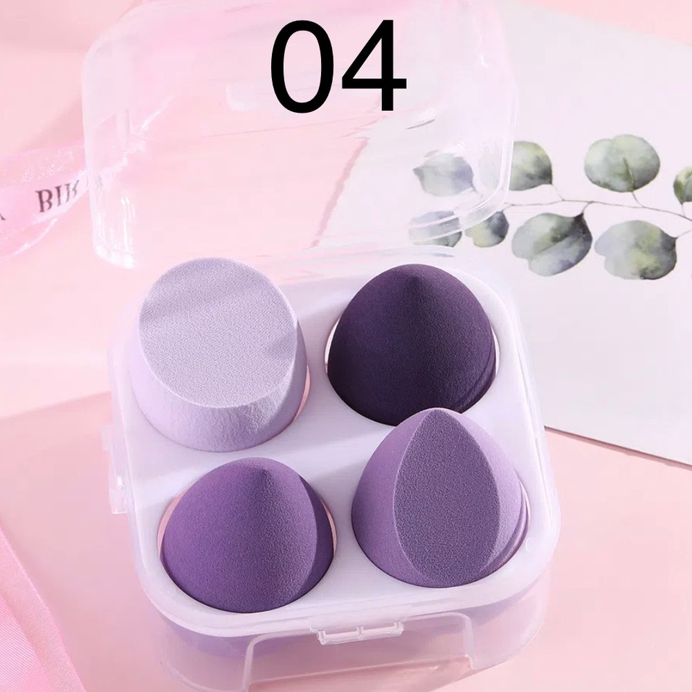 4 Pcs Beauty Makeup Sponge Eggs In Box Flawless For Creams, Powders & Liquids - Picture 6 of 11